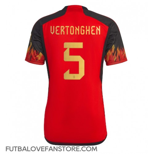 Belgicko Jan Vertonghen #5 Domáci futbalový dres MS 2022 Krátky Rukáv
